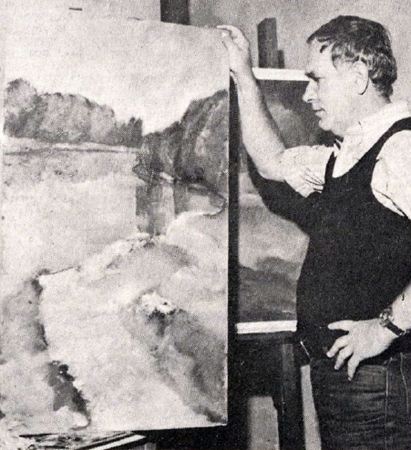 Bagó Bertalan, egyik festményével