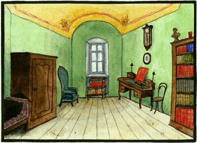 Váry Gellért: Szobám a kecskeméti piarista rendházban, 1865-1873 között