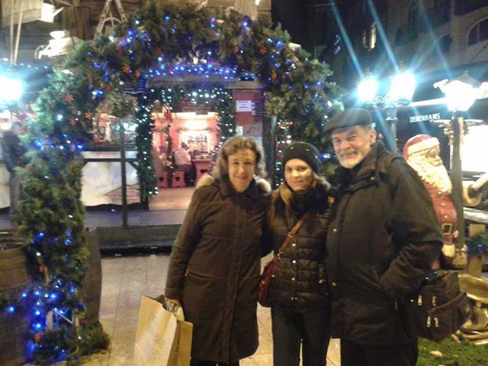 Feleségemmel, Erikával és lányunkkal, Timivel Bournemouth-ban, 2013-ban