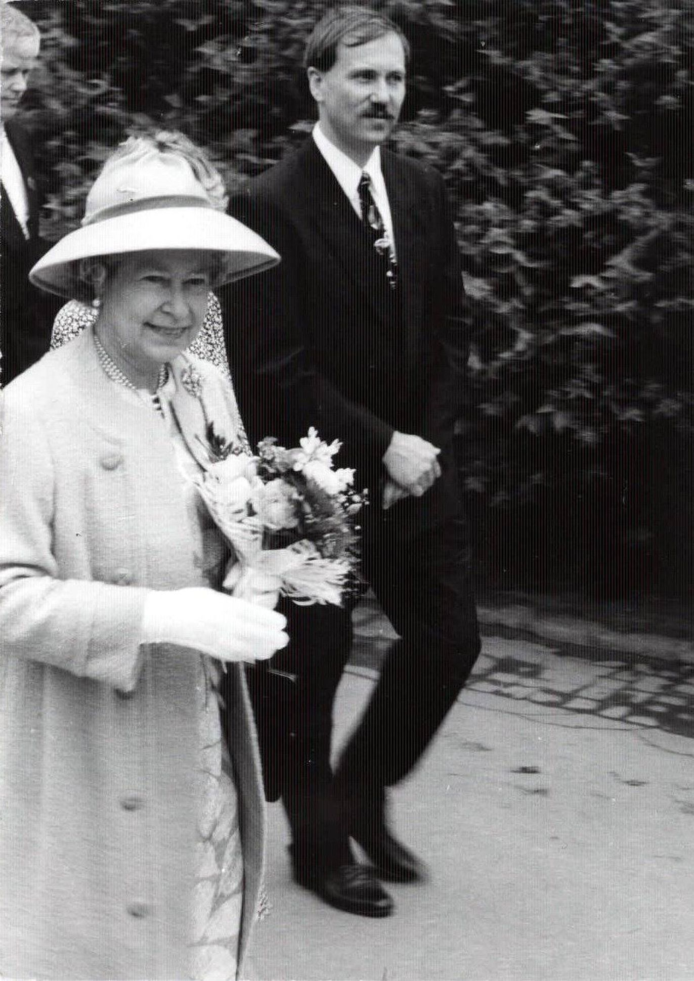 Erzsébet királynővel 1993 májusában, Kecskeméten