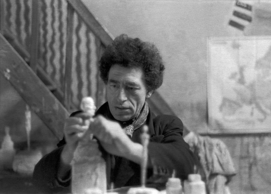 Alberto Giacometti párizsi stúdiójában, 1945-1946-ban