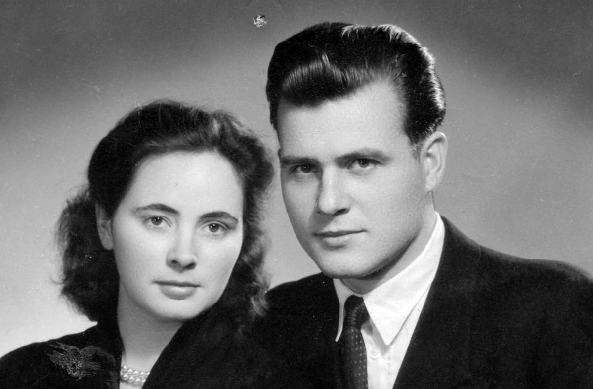  Feleségemmel 1956. február 16-án, a polgári esküvő után